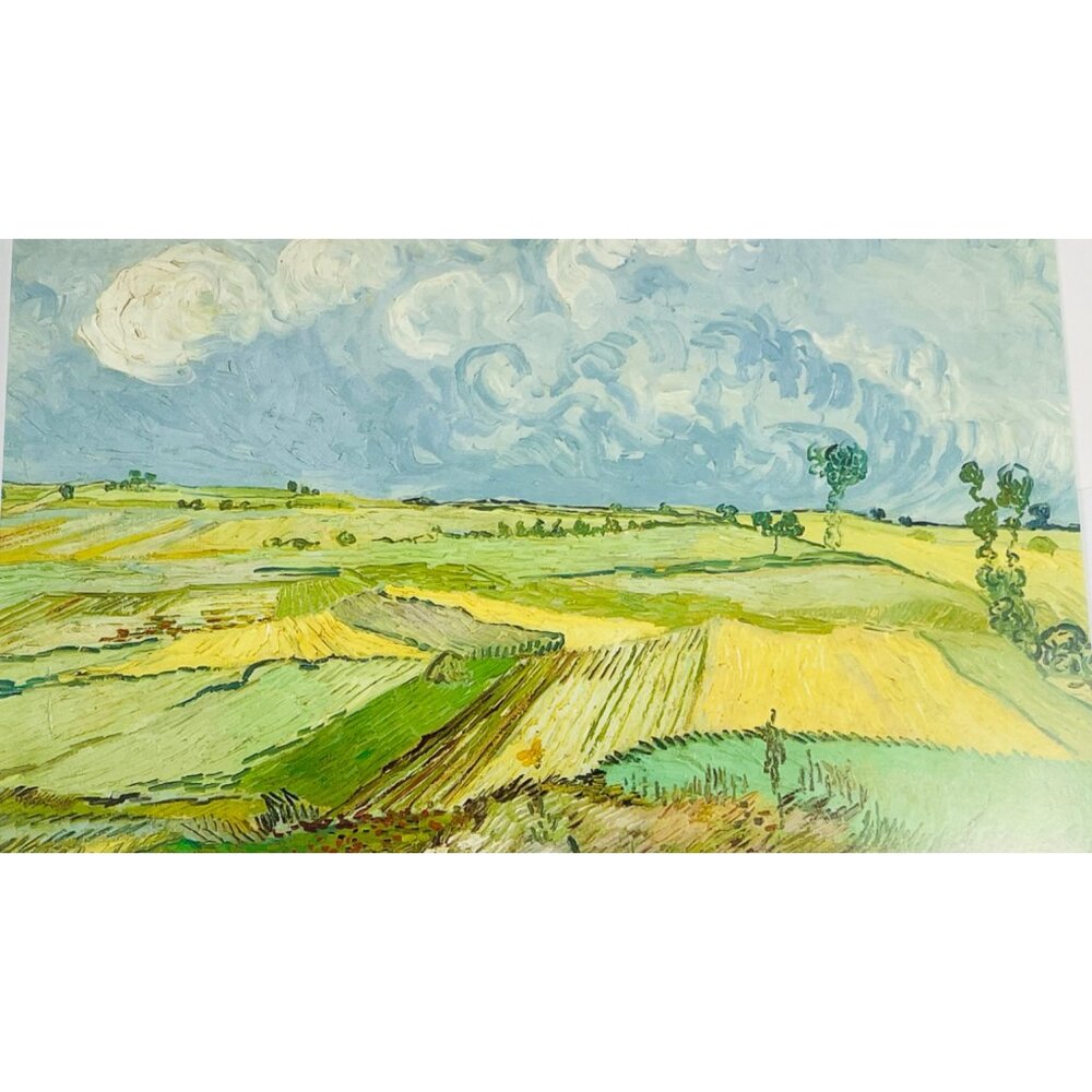 Vincent Van Gogh Painting The Plain Of Auvers  Blank Greeting Card With Envelope